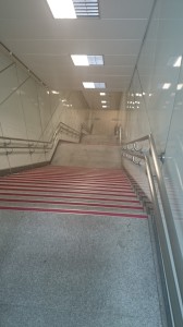 Stairs to the metro... they love stairs here!!